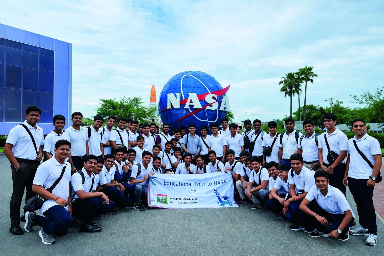 Ambassador International Education students on a study tour to NASA